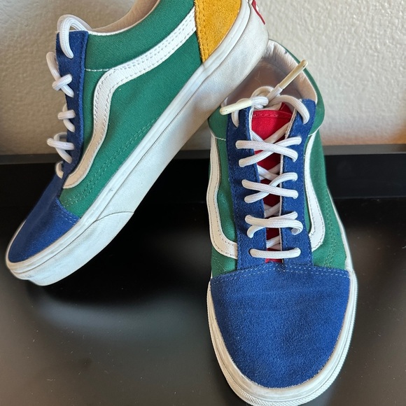 Vans Shoes - Vans Old Skool Yacht Club women’s size 8.0 Multi Color Block Canvas & Suede